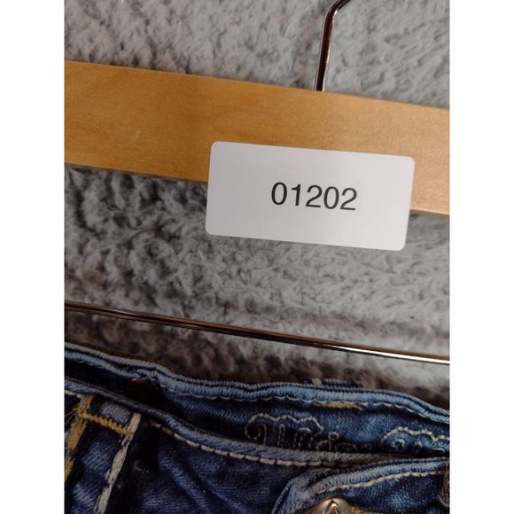 Miss Me Distressed Signature Boot Thick Stitch Flap Pocket Jeans Size 25 - Picture 11 of 11